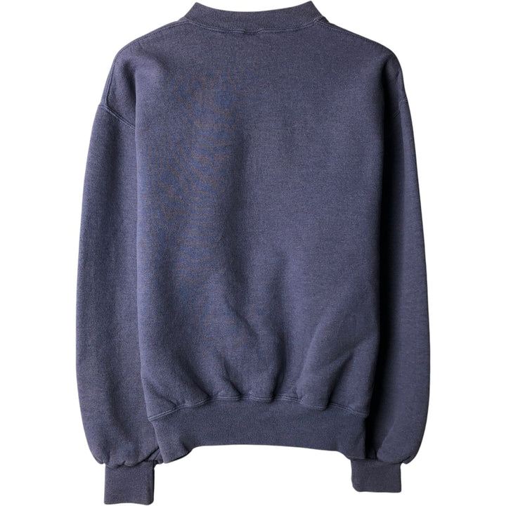 90'S Russell plain blank sweatshirt, men's M size, vintage polyester purple type Vintage Second Hand
