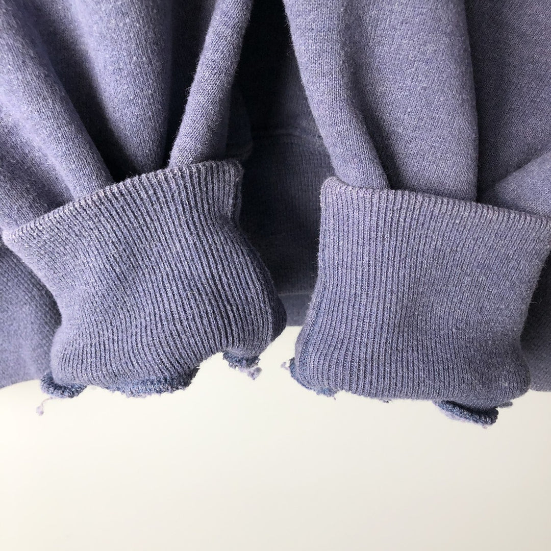 90'S Russell plain blank sweatshirt, men's M size, vintage polyester purple type Vintage Second Hand