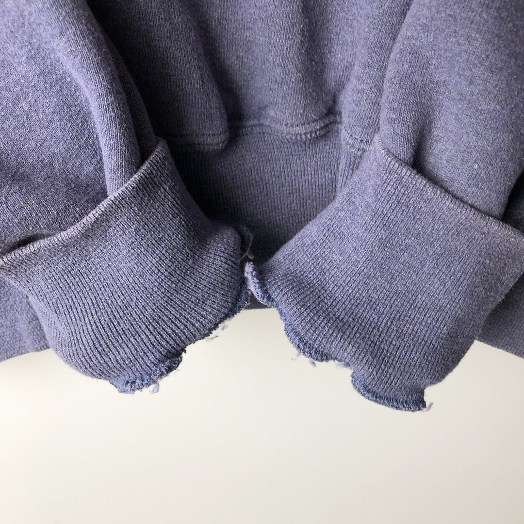 90'S Russell plain blank sweatshirt, men's M size, vintage polyester purple type Vintage Second Hand