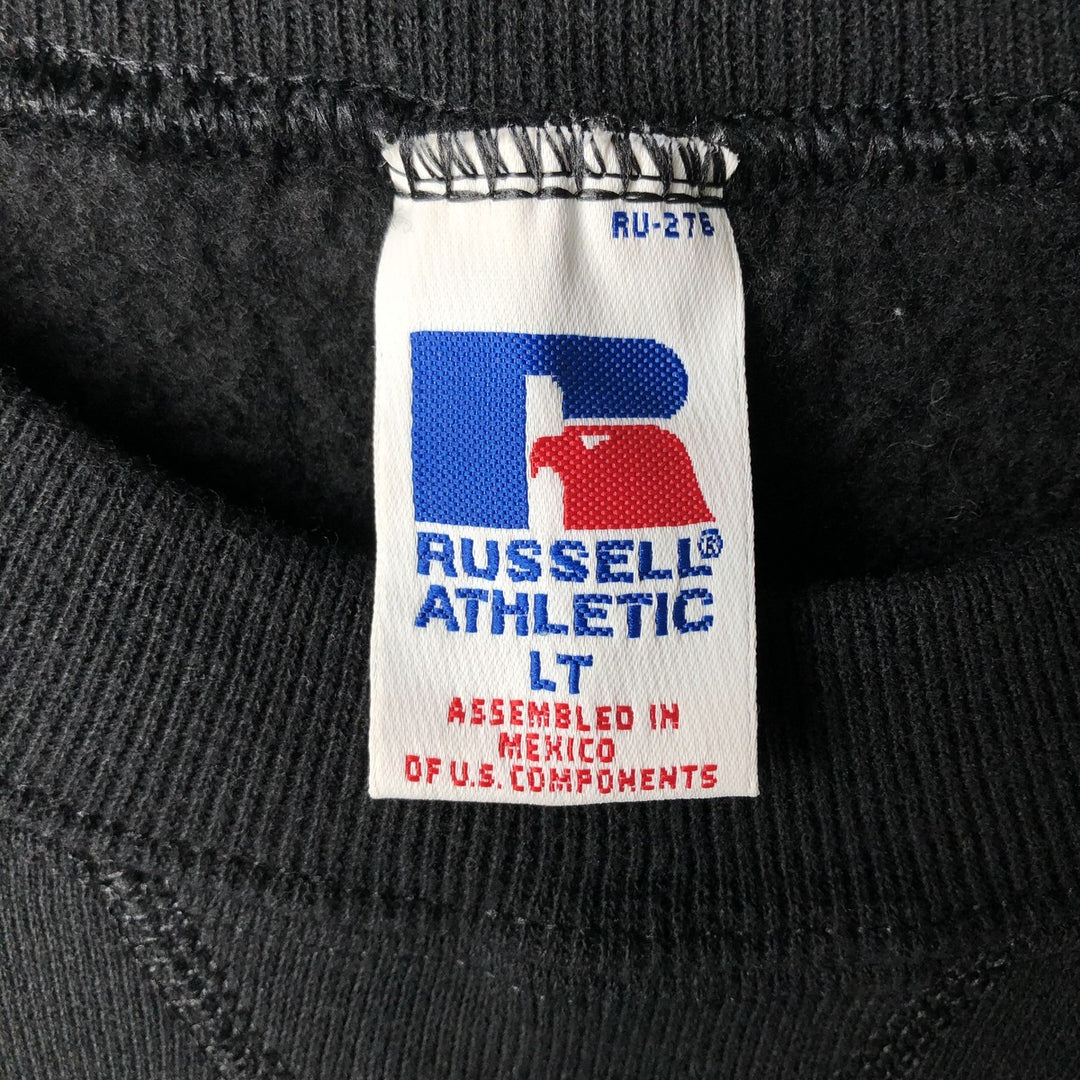 90'S Russell plain blank sweatshirt, sweatshirt, made in USA, men's size L, vintage cotton black type Vintage Second Hand