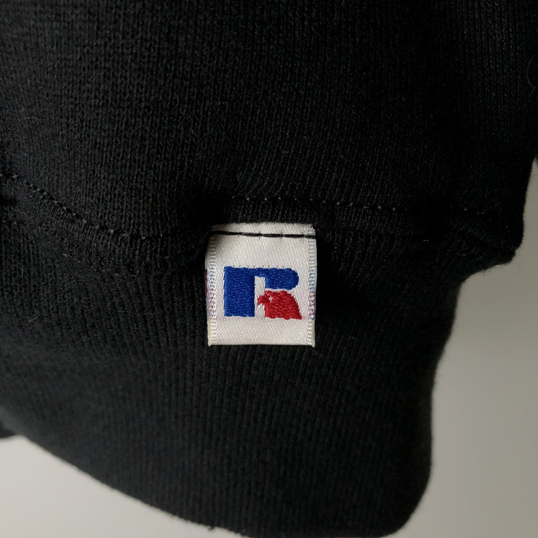 90'S Russell plain blank sweatshirt, sweatshirt, made in USA, men's size L, vintage cotton black type Vintage Second Hand