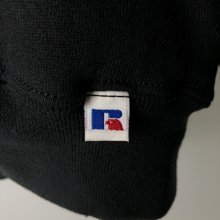 90'S Russell plain blank sweatshirt, sweatshirt, made in USA, men's size L, vintage cotton black type Vintage Second Hand