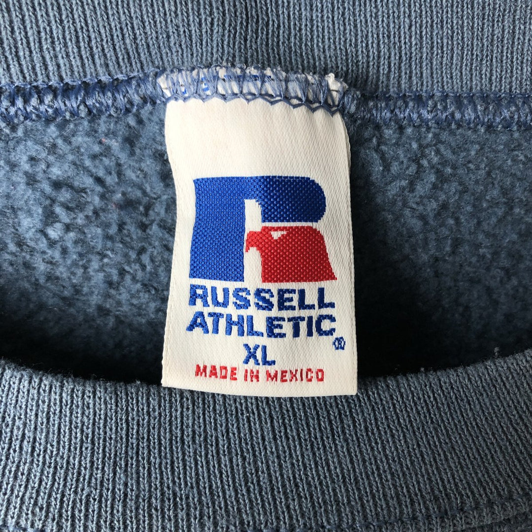 90'S Russell plain blank sweatshirt, sweatshirt, men's XL size, vintage cotton navy blue type Vintage Second Hand