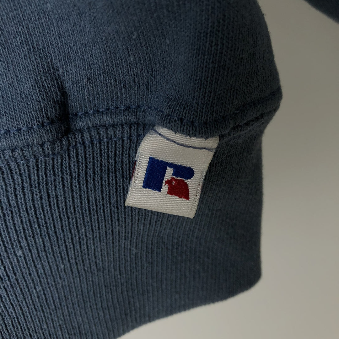90'S Russell plain blank sweatshirt, sweatshirt, men's XL size, vintage cotton navy blue type Vintage Second Hand