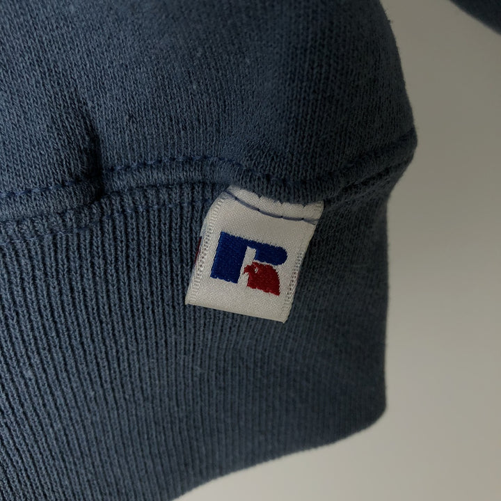 90'S Russell plain blank sweatshirt, sweatshirt, men's XL size, vintage cotton navy blue type Vintage Second Hand