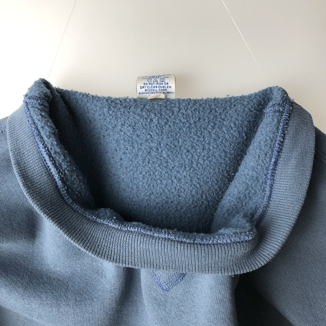 90'S Russell plain blank sweatshirt, sweatshirt, men's XL size, vintage cotton navy blue type Vintage Second Hand