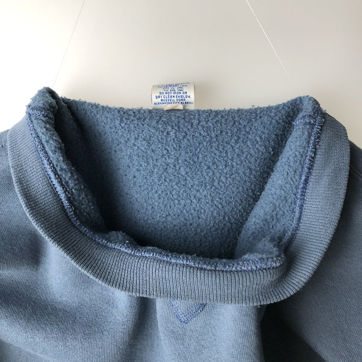 90'S Russell plain blank sweatshirt, sweatshirt, men's XL size, vintage cotton navy blue type Vintage Second Hand
