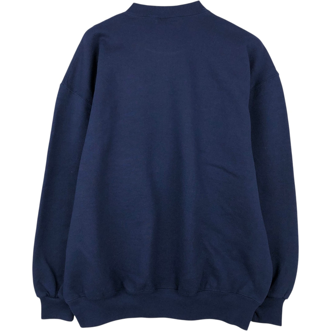 80s-90'S Russell plain blank sweatshirt, sweatshirt, made in USA, men's XL size, vintage cotton navy blue type Vintage Second Hand
