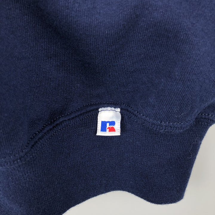 80s-90'S Russell plain blank sweatshirt, sweatshirt, made in USA, men's XL size, vintage cotton navy blue type Vintage Second Hand