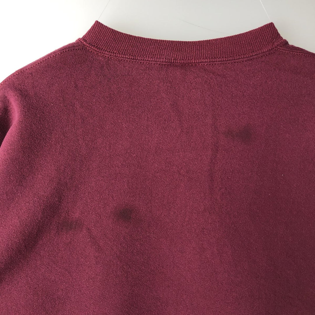 Vintage 90'S Russell ATHLETIC blank sweatshirt, made in the USA, size L, men's cotton wine-red Vintage Second Hand