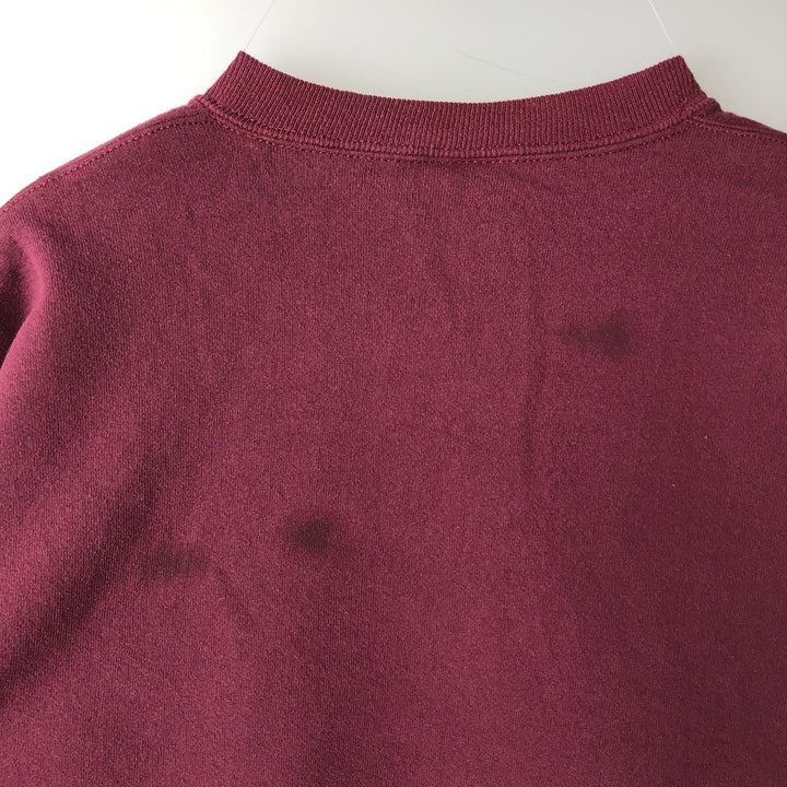 Vintage 90'S Russell ATHLETIC blank sweatshirt, made in the USA, size L, men's cotton wine-red Vintage Second Hand