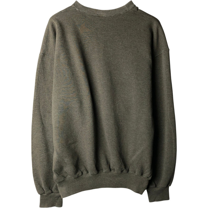 90'S Russell Athletic Plain Blank Sweatshirt, Men's Size XL (Equivalent), Vintage polyester Charcoal Vintage Second Hand