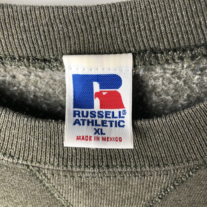 90'S Russell Athletic Plain Blank Sweatshirt, Men's Size XL (Equivalent), Vintage polyester Charcoal Vintage Second Hand