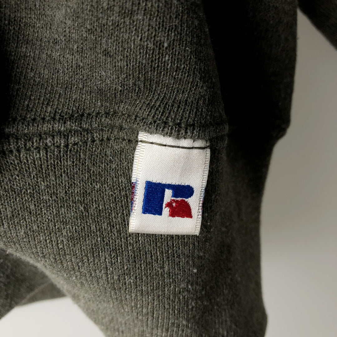 90'S Russell Athletic Plain Blank Sweatshirt, Men's Size XL (Equivalent), Vintage polyester Charcoal Vintage Second Hand