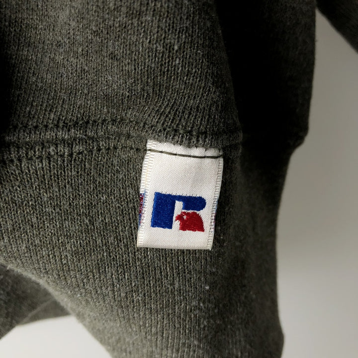 90'S Russell Athletic Plain Blank Sweatshirt, Men's Size XL (Equivalent), Vintage polyester Charcoal Vintage Second Hand