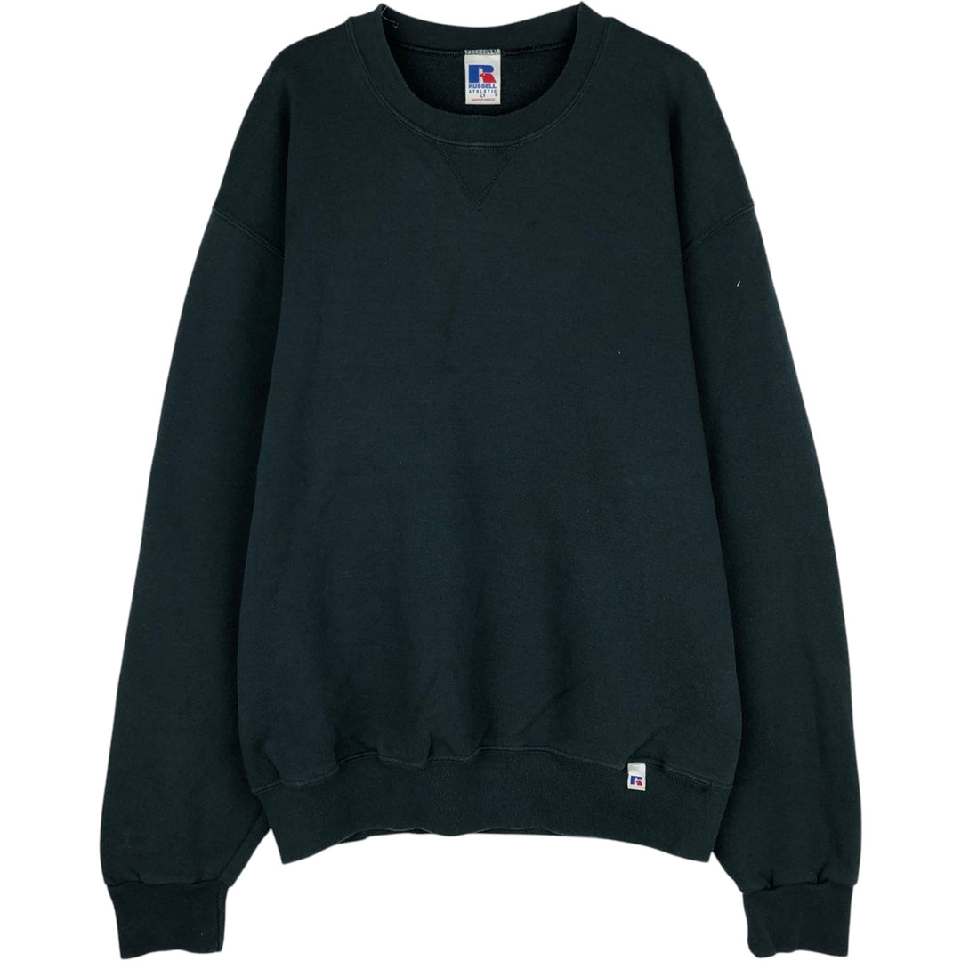 90'S Russell Athletic Plain Blank Sweatshirt, Men's Size XL (Equivalent), Vintage cotton dark green Vintage Second Hand
