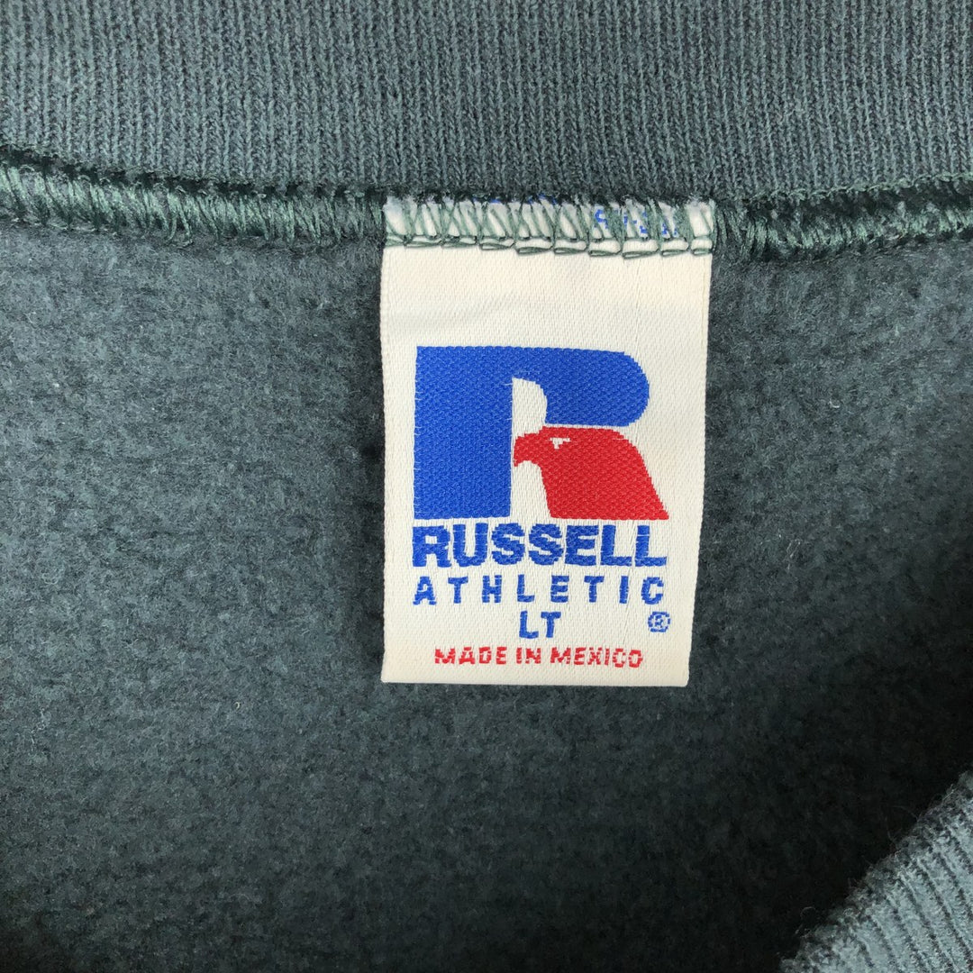 90'S Russell Athletic Plain Blank Sweatshirt, Men's Size XL (Equivalent), Vintage cotton dark green Vintage Second Hand