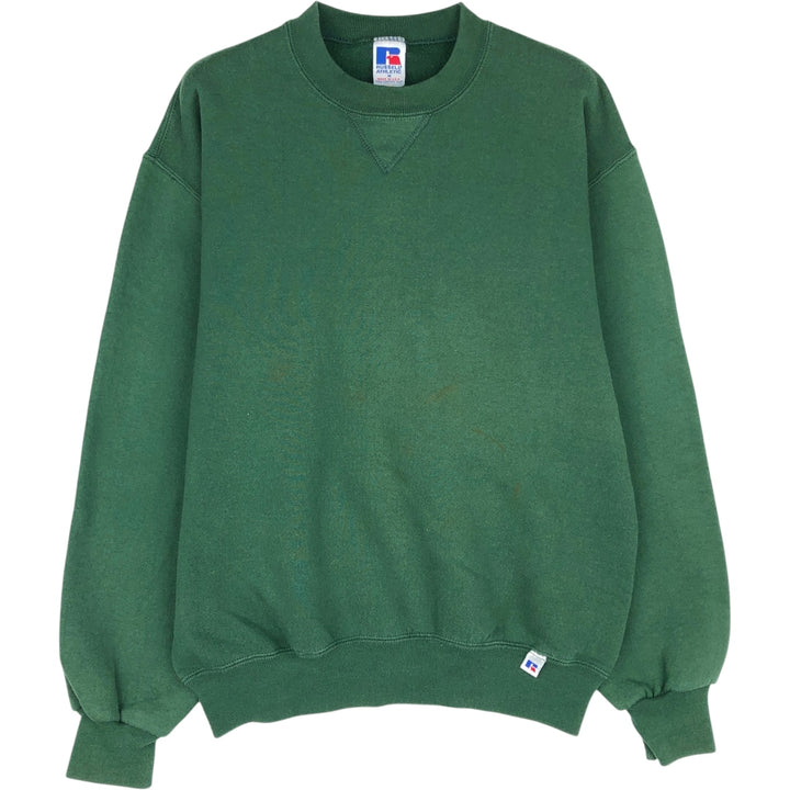 Vintage 90'S Russell ATHLETIC blank sweatshirt, made in the USA, size M, men's. cotton green type Vintage Second Hand