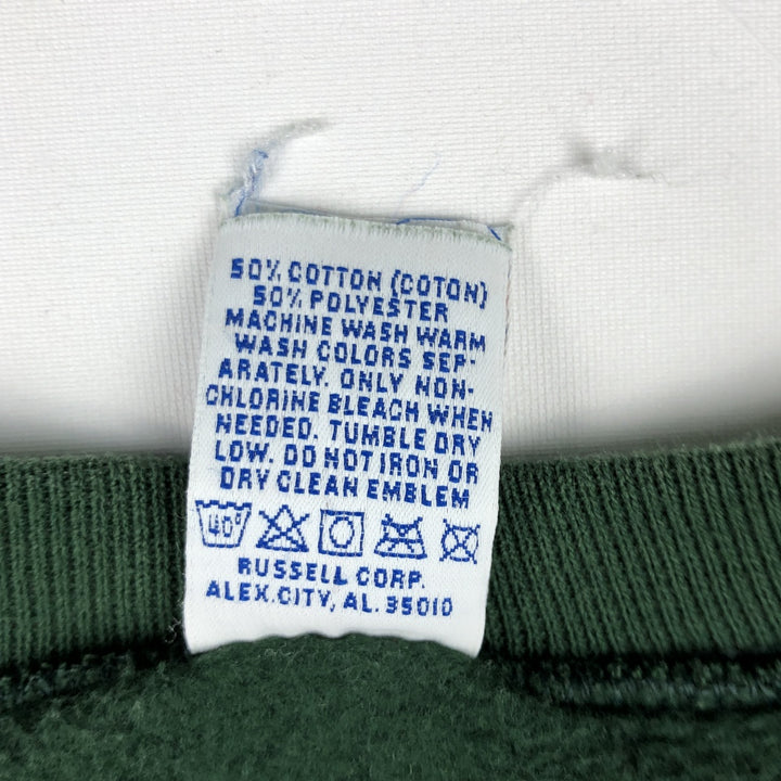 Vintage 90'S Russell ATHLETIC blank sweatshirt, made in the USA, size M, men's. cotton green type Vintage Second Hand