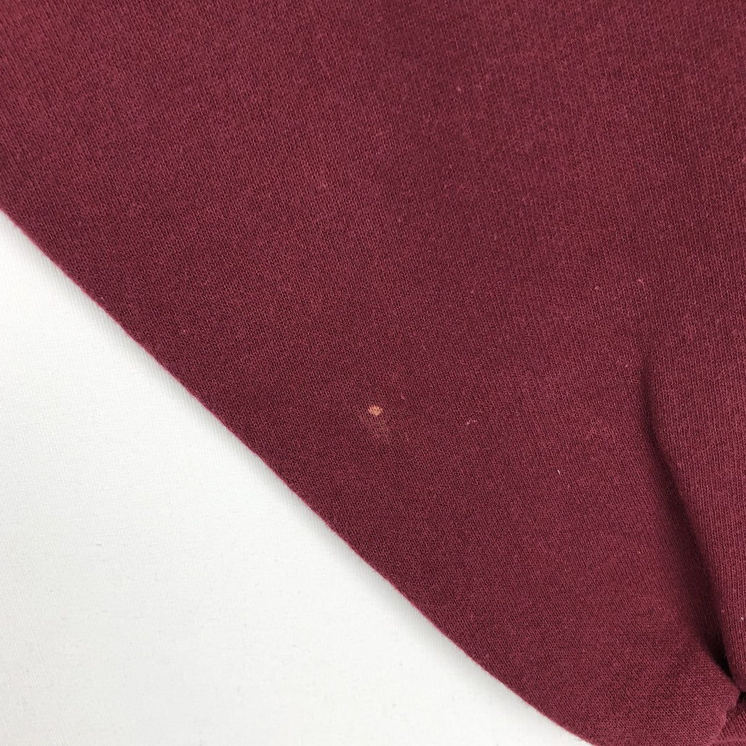 90'S Russell plain blank sweatshirt, men's M size, vintage cotton red type reddish brown Vintage Second Hand