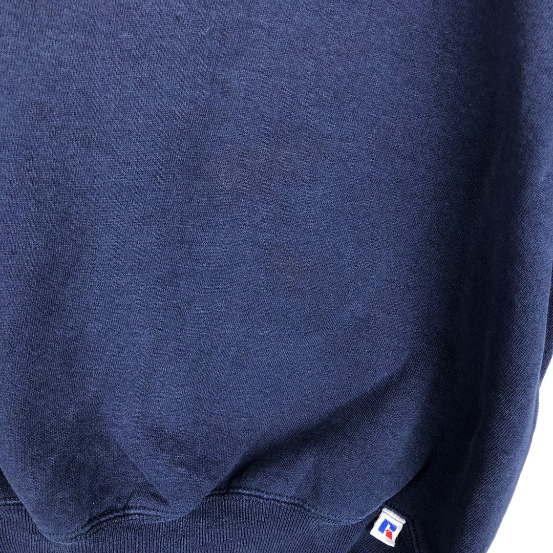 Vintage 90'S Russell ATHLETIC blank sweatshirt, made in the USA, men's size XL. cotton navy blue type Vintage Second Hand