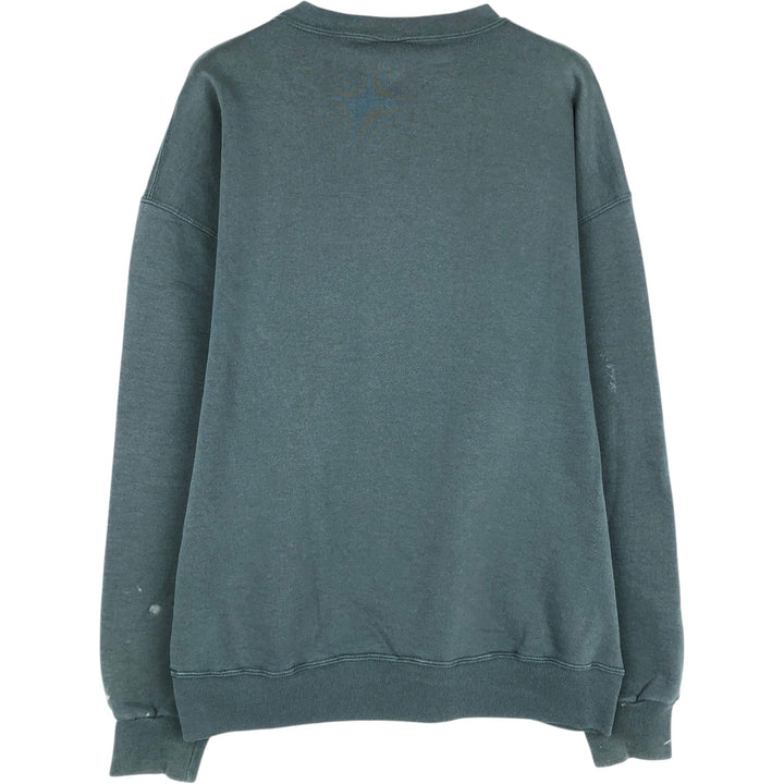 90'S Russell Athletic Plain Blank Sweatshirt, Men's Size XL (Equivalent), Vintage cotton green type Vintage Second Hand