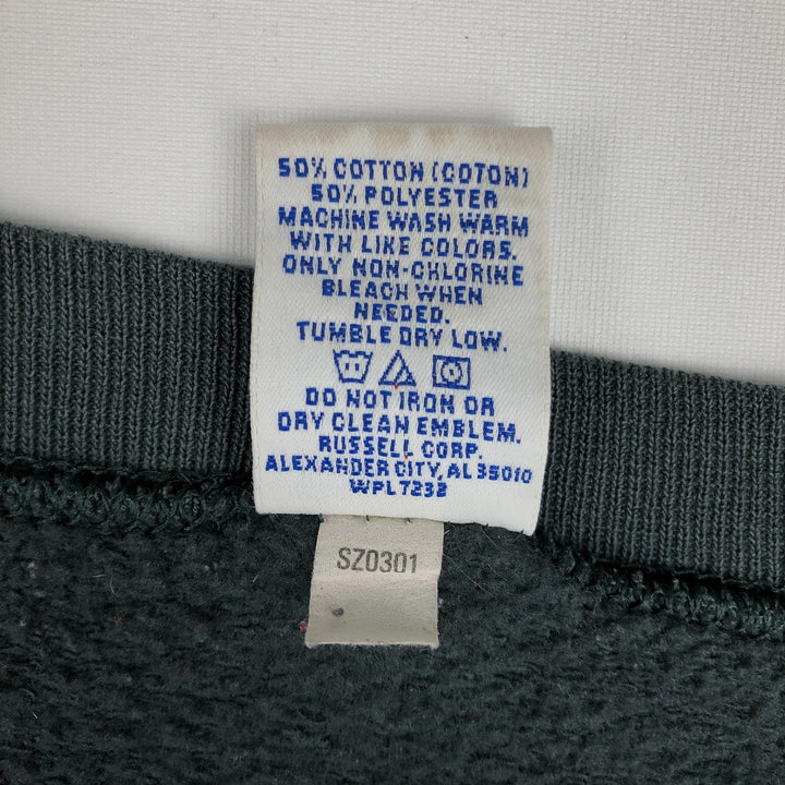 90'S Russell Athletic Plain Blank Sweatshirt, Men's Size XL (Equivalent), Vintage cotton green type Vintage Second Hand