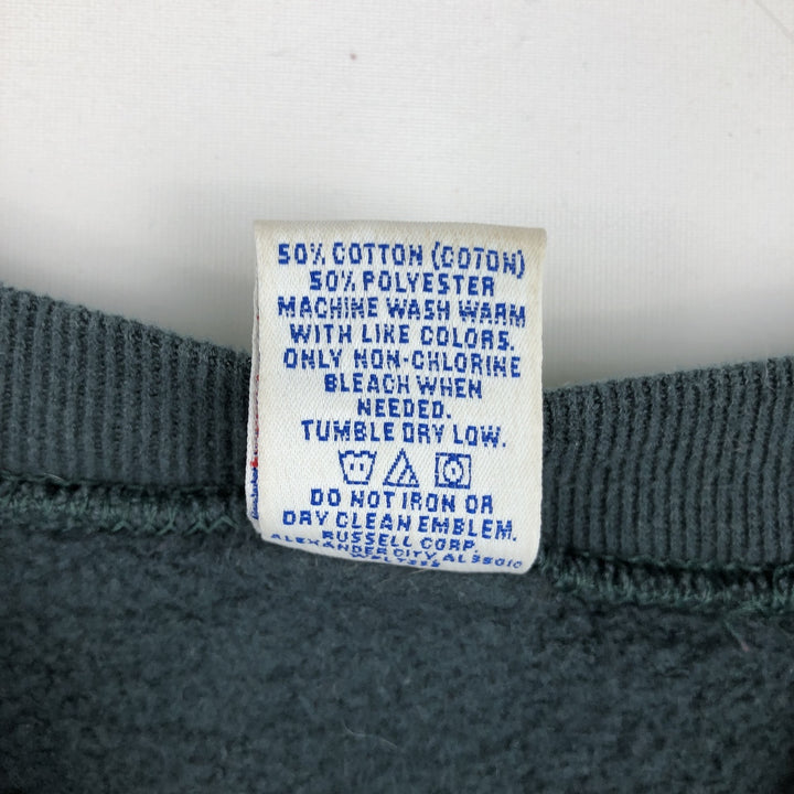 Vintage 90'S Russell ATHLETIC blank sweatshirt, made in the USA, size L, men's cotton green type Vintage Second Hand