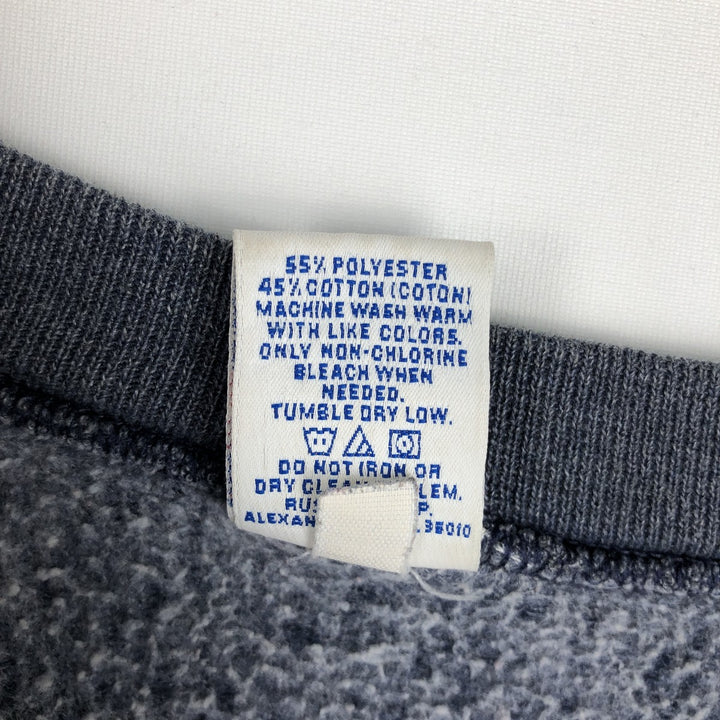 90'S Russell plain blank sweatshirt, sweatshirt, men's XL size, vintage cotton blue type Vintage Second Hand