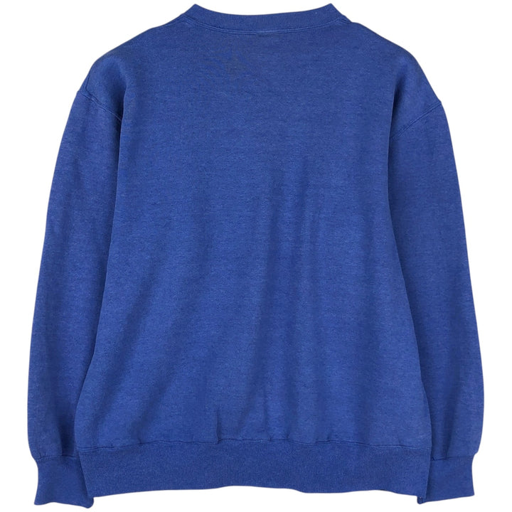90'S Russell Athletic Plain Blank Sweatshirt, Made in USA, Men's Size L (approx.) cotton blue type Vintage Second Hand