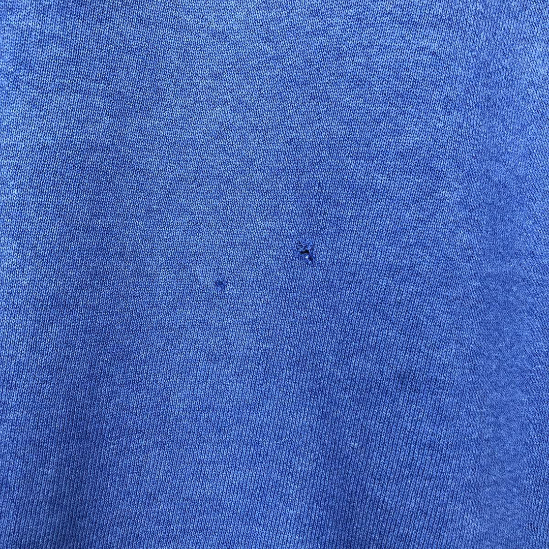 90'S Russell Athletic Plain Blank Sweatshirt, Made in USA, Men's Size L (approx.) cotton blue type Vintage Second Hand