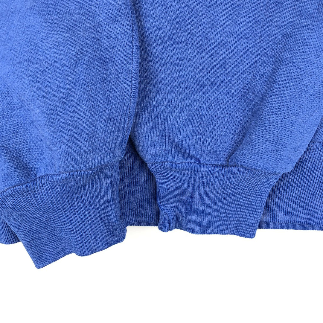 90'S Russell Athletic Plain Blank Sweatshirt, Made in USA, Men's Size L (approx.) cotton blue type Vintage Second Hand