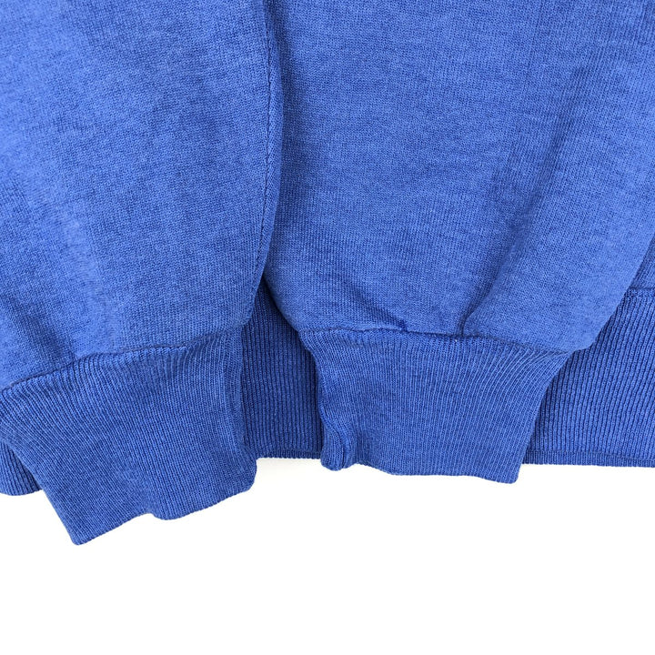 90'S Russell Athletic Plain Blank Sweatshirt, Made in USA, Men's Size L (approx.) cotton blue type Vintage Second Hand