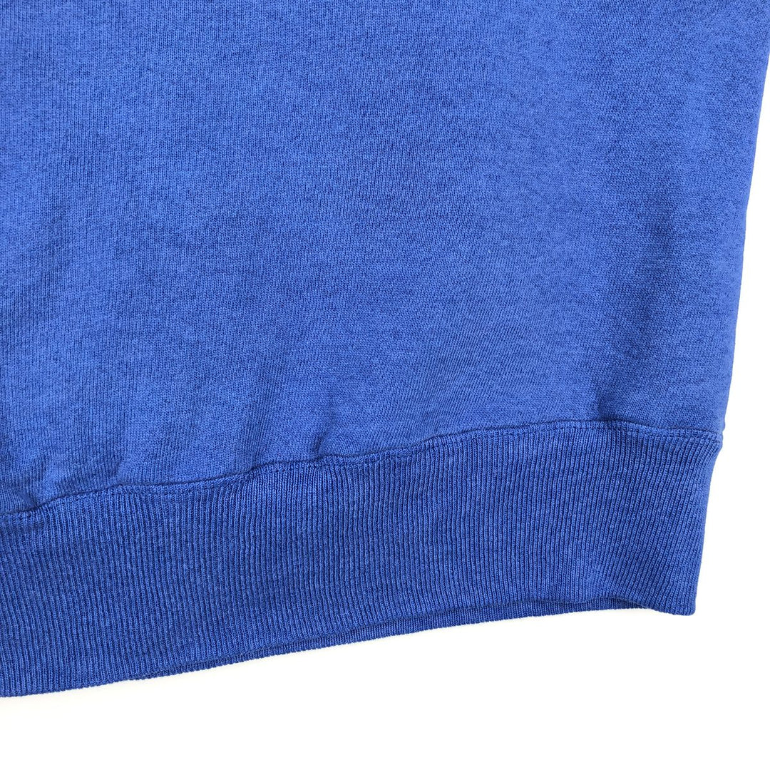 90'S Russell Athletic Plain Blank Sweatshirt, Made in USA, Men's Size L (approx.) cotton blue type Vintage Second Hand