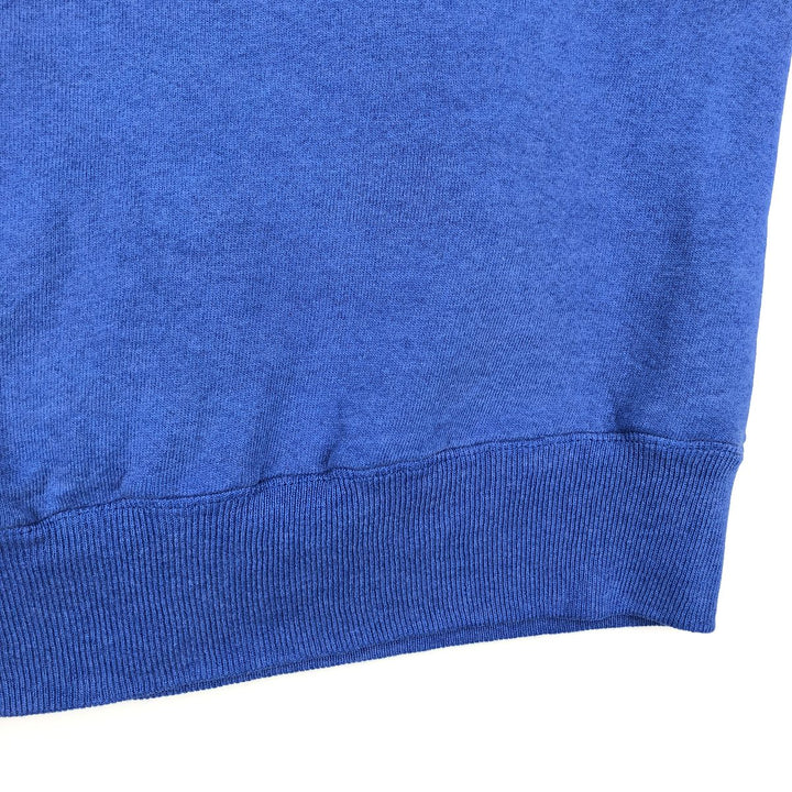 90'S Russell Athletic Plain Blank Sweatshirt, Made in USA, Men's Size L (approx.) cotton blue type Vintage Second Hand