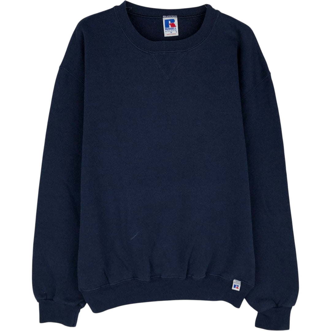 90'S Russell Athletic Plain Blank Sweatshirt, Men's Size M (approx.), Vintage cotton navy blue type Vintage Second Hand
