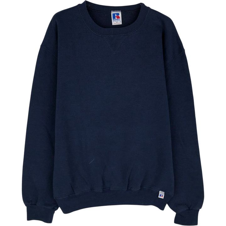 90'S Russell Athletic Plain Blank Sweatshirt, Men's Size M (approx.), Vintage cotton navy blue type Vintage Second Hand