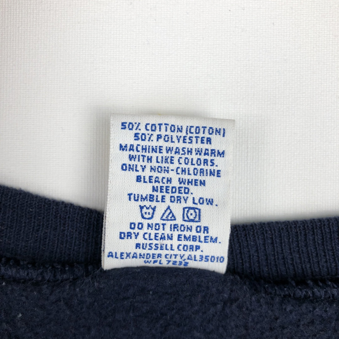 90'S Russell Athletic Plain Blank Sweatshirt, Men's Size M (approx.), Vintage cotton navy blue type Vintage Second Hand