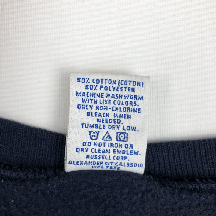 90'S Russell Athletic Plain Blank Sweatshirt, Men's Size M (approx.), Vintage cotton navy blue type Vintage Second Hand
