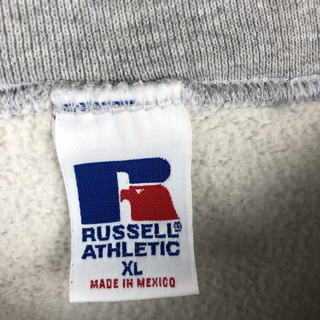 90'S Russell plain blank sweatshirt, sweatshirt, men's XL size, vintage polyester gray type Vintage Second Hand
