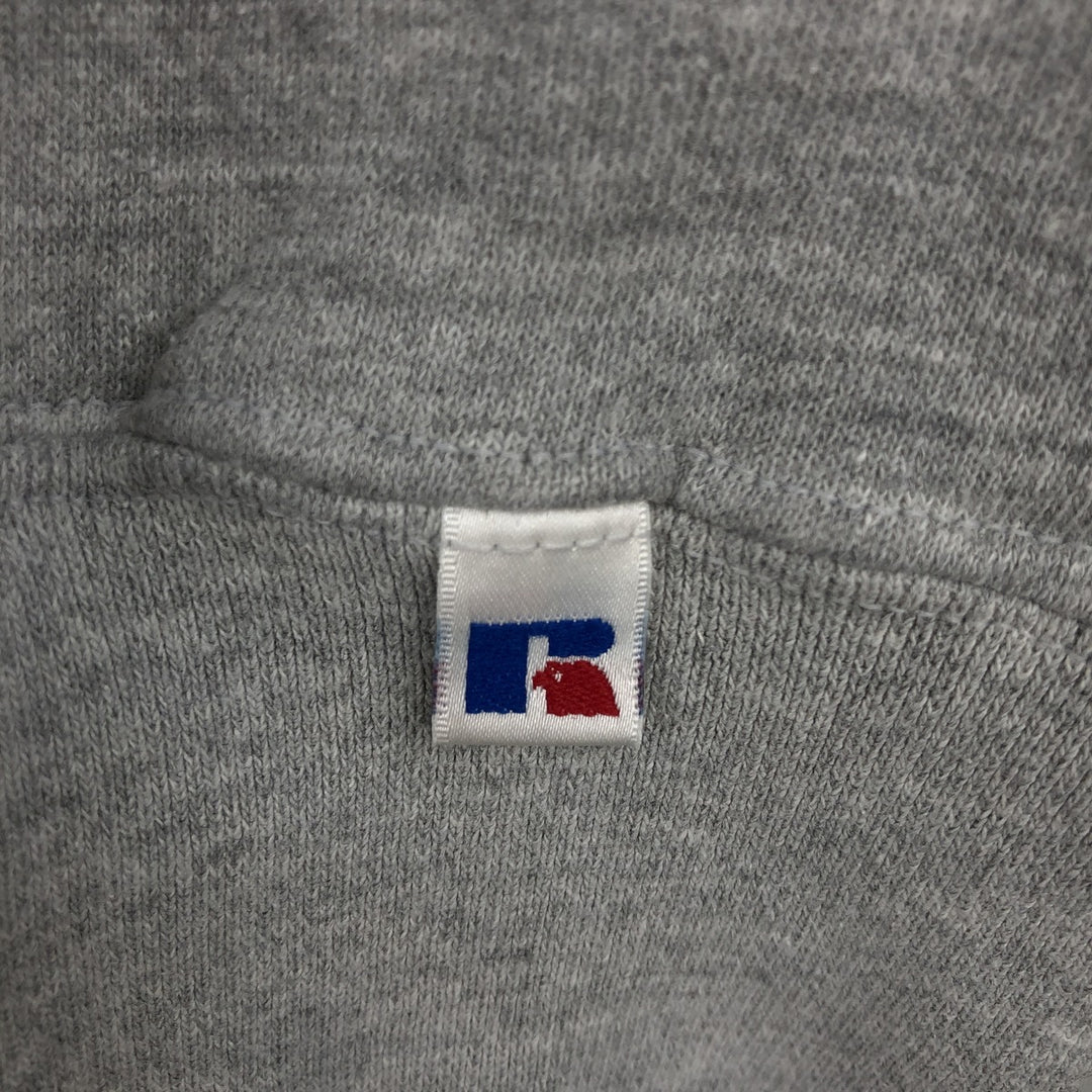 90'S Russell plain blank sweatshirt, sweatshirt, men's XL size, vintage polyester gray type Vintage Second Hand