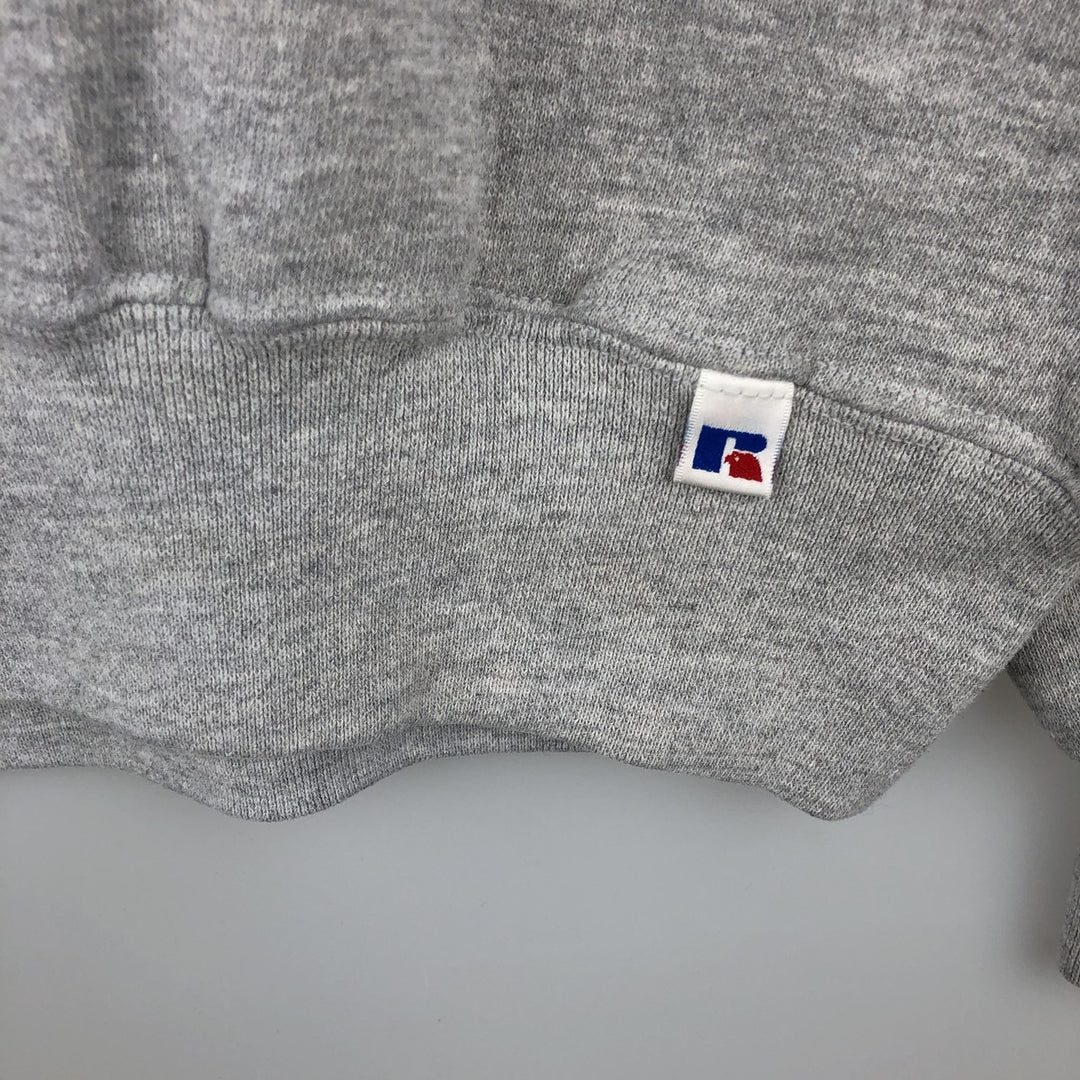 90'S Russell plain blank sweatshirt, sweatshirt, men's XL size, vintage polyester gray type Vintage Second Hand