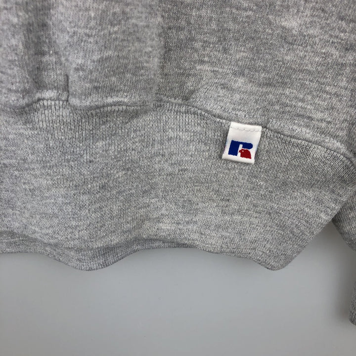 90'S Russell plain blank sweatshirt, sweatshirt, men's XL size, vintage polyester gray type Vintage Second Hand