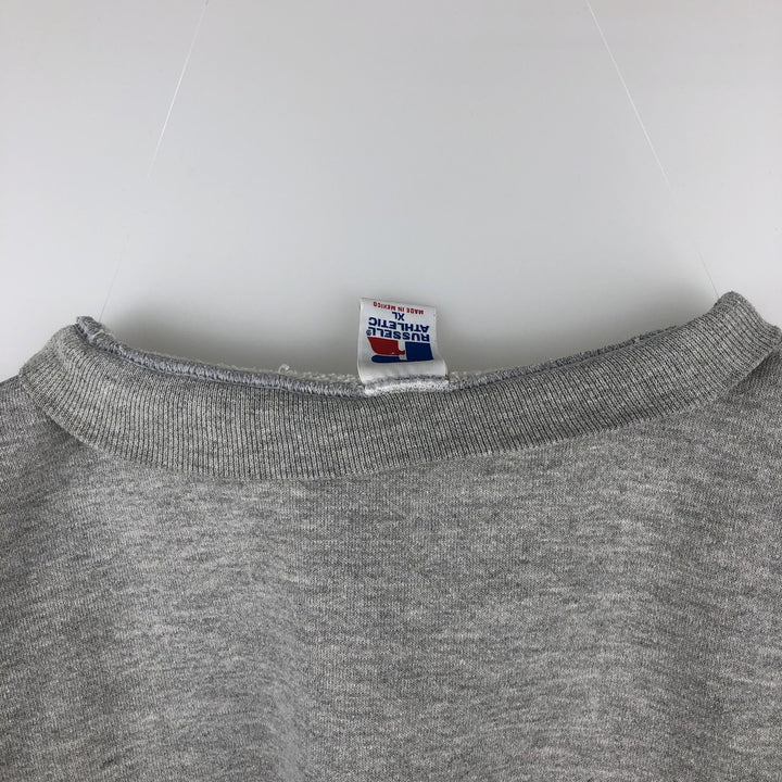 90'S Russell plain blank sweatshirt, sweatshirt, men's XL size, vintage polyester gray type Vintage Second Hand
