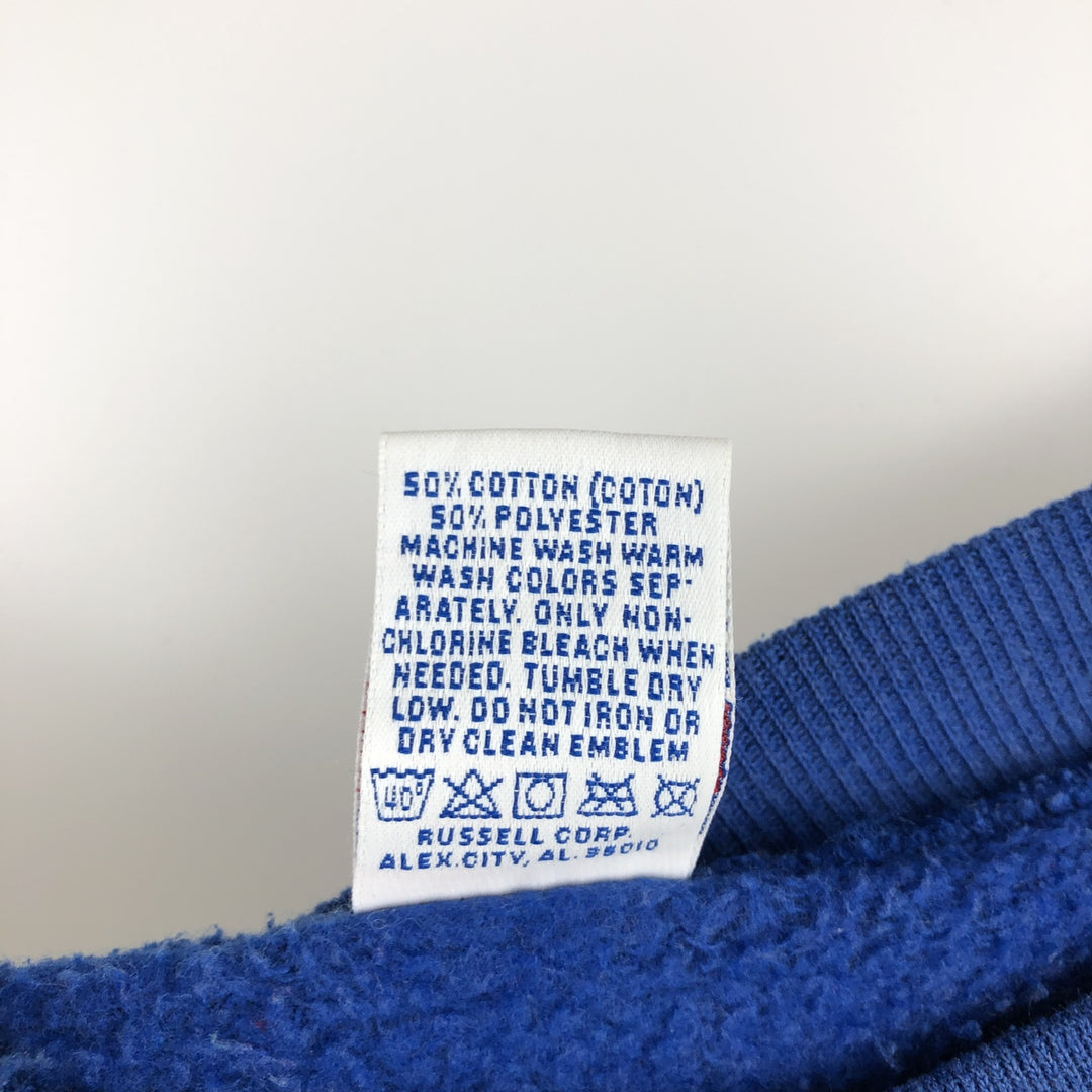 90'S Russell plain blank sweatshirt, sweatshirt, made in USA, men's XL size, vintage cotton blue type Vintage Second Hand