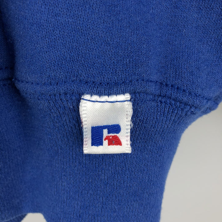 90'S Russell plain blank sweatshirt, sweatshirt, made in USA, men's XL size, vintage cotton blue type Vintage Second Hand