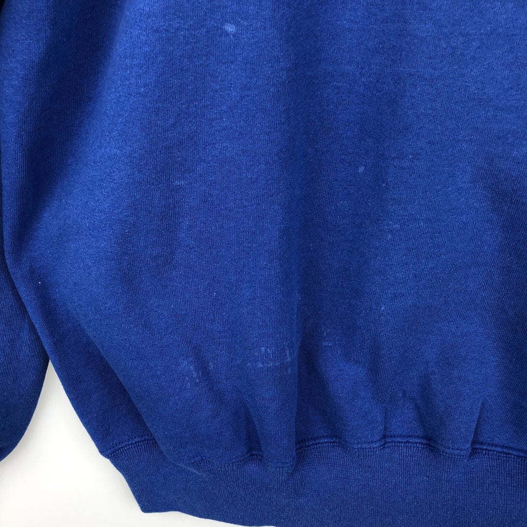 90'S Russell plain blank sweatshirt, sweatshirt, made in USA, men's XL size, vintage cotton blue type Vintage Second Hand