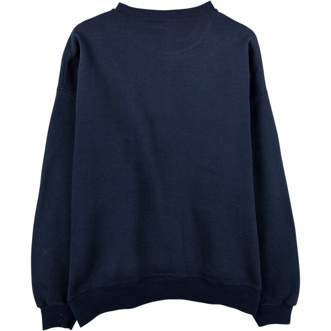 90'S Russell plain blank sweatshirt, sweatshirt, men's XL size, vintage cotton navy blue type Vintage Second Hand