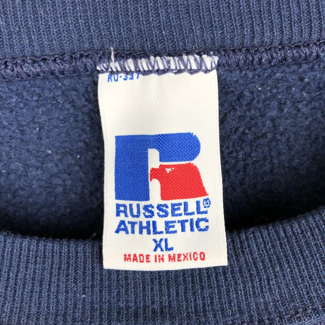 90'S Russell plain blank sweatshirt, sweatshirt, men's XL size, vintage cotton navy blue type Vintage Second Hand