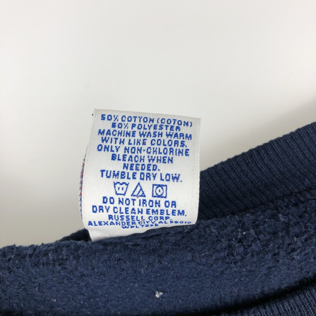 90'S Russell plain blank sweatshirt, sweatshirt, men's XL size, vintage cotton navy blue type Vintage Second Hand